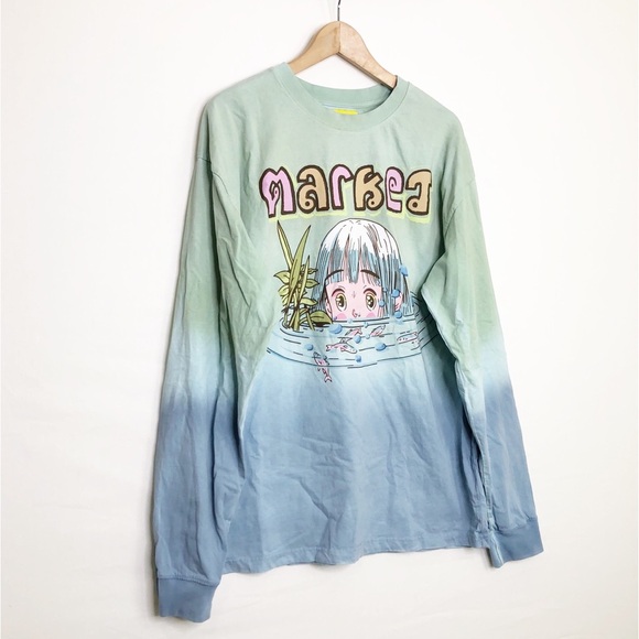 Market ombre, graphic, print sweatshirt - Picture 8 of 10